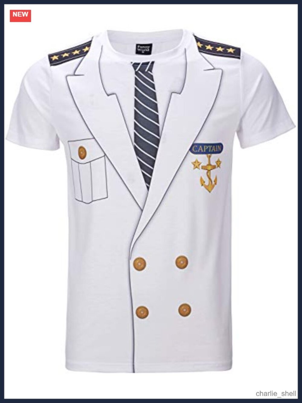 Men's Captain T-Shirt Graphic Short Sleeve Yacht Party Costume Tee